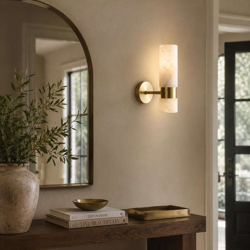 Marovia Alabaster Wall Sconce