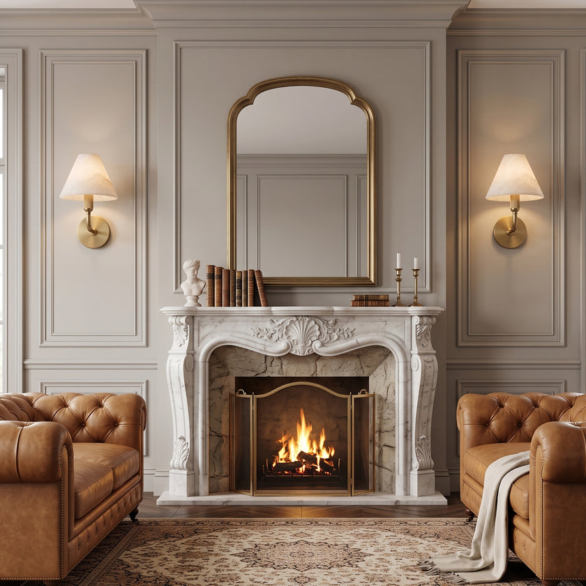 Marvielle Alabaster Wall Sconce