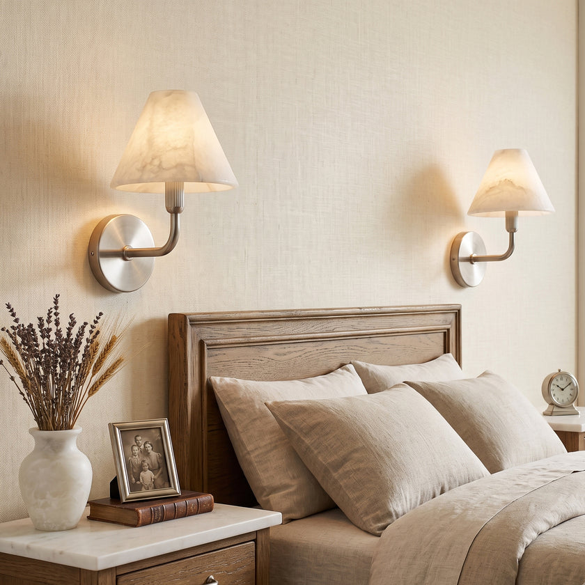 Marvielle Alabaster Wall Sconce