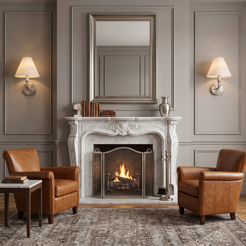Marvielle Alabaster Wall Sconce