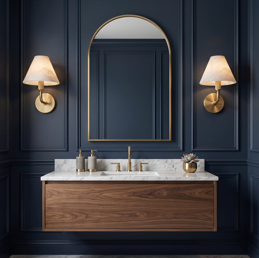 Marvielle Alabaster Wall Sconce