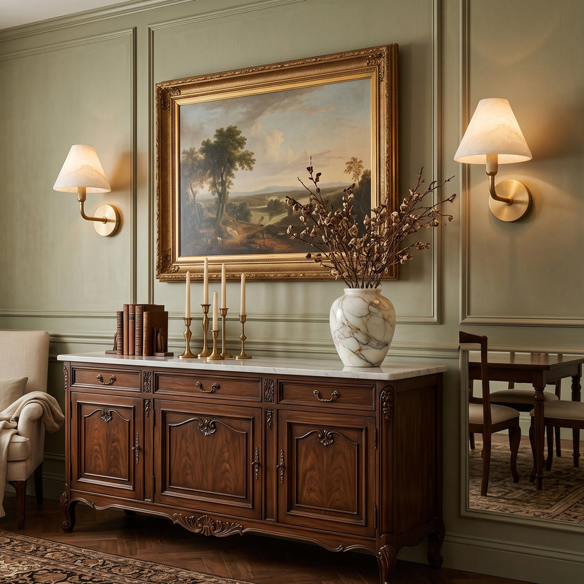 Marvielle Alabaster Wall Sconce