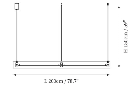 Mazha Pendant Lamp — Dimension drawings 2