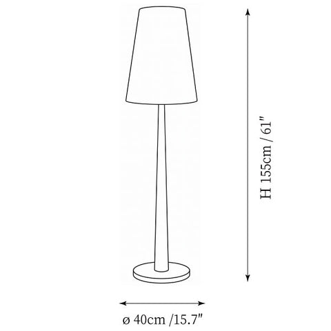 Luminária de Pé Meandrina — Desenhos técnicos 1