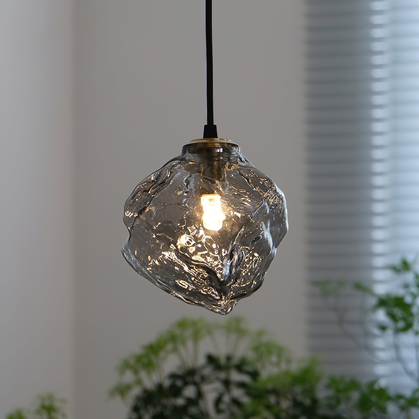 Minimalist Ice Cube Glass Pendant Lamp