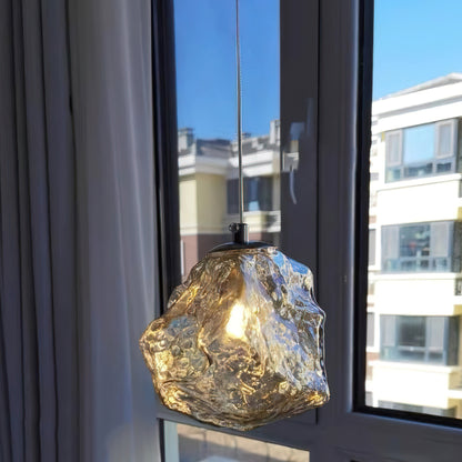 Minimalist Ice Cube Glass Pendant Lamp