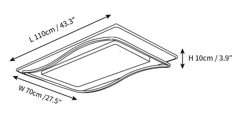 Minimalistische ultra-dunne plafondlamp — Dimensioentekeningen 1