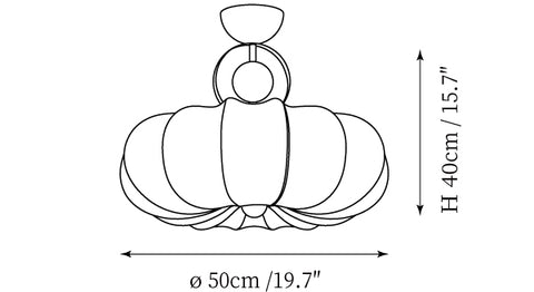 Plafoniera Mirren — Disegni dimensionali 1