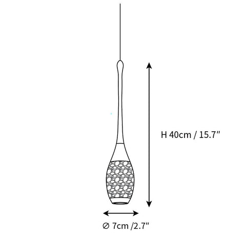 Modern Crystal Pendant Lamp — Dimension drawings 1