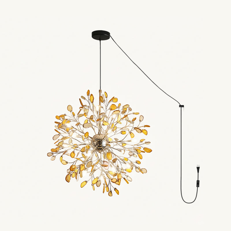 Modern Agate Plug In Chandelier