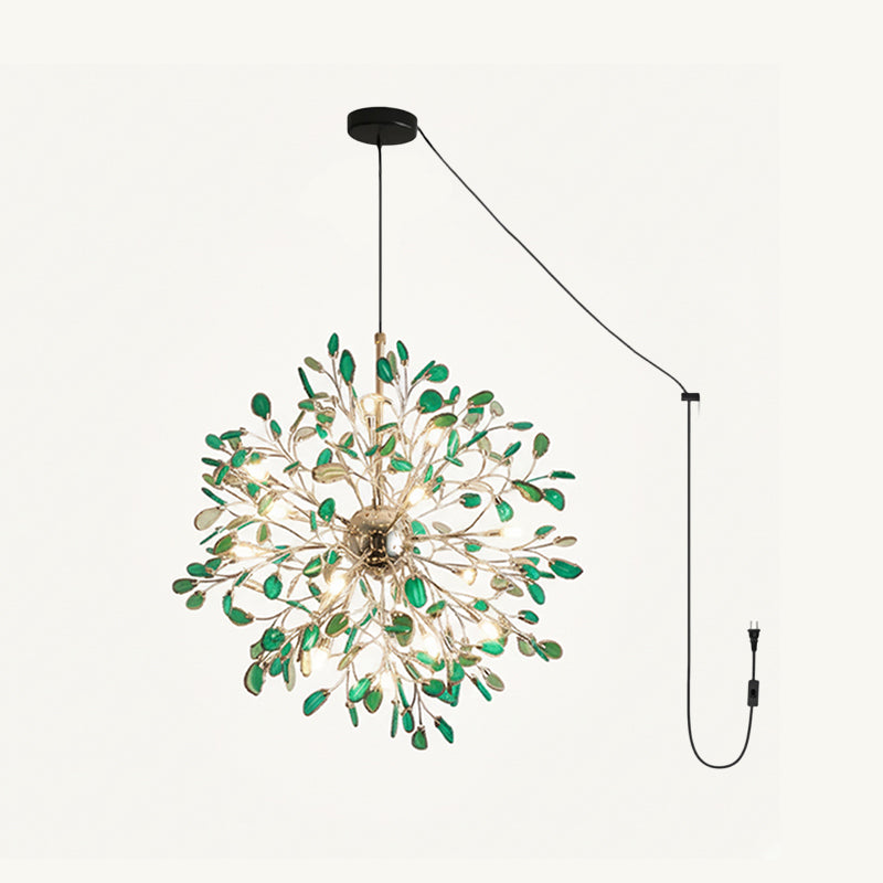 Modern Agate Plug In Chandelier