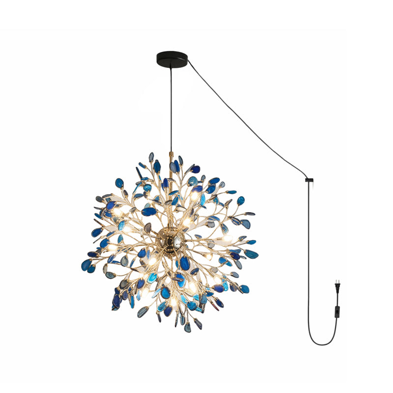 Modern Agate Plug In Chandelier