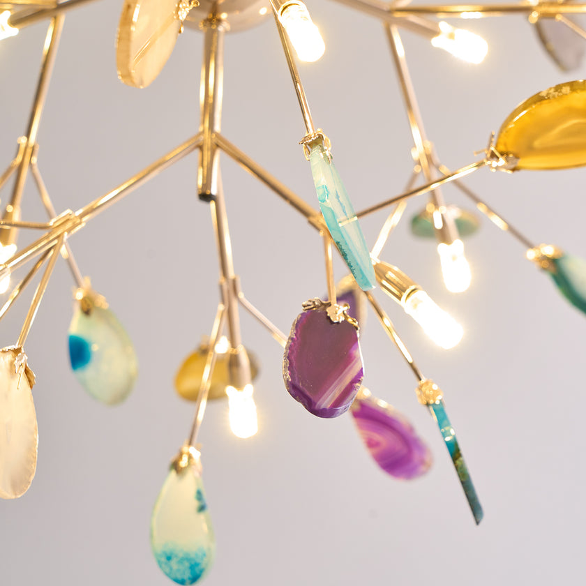 Modern Agate Plug In Chandelier