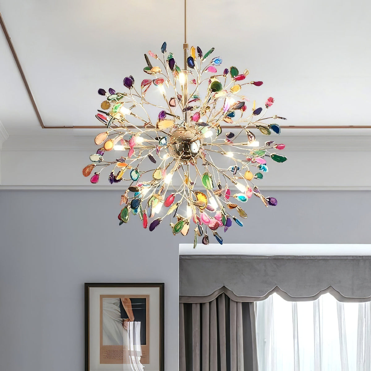 Modern Agate Plug In Chandelier – detail 2