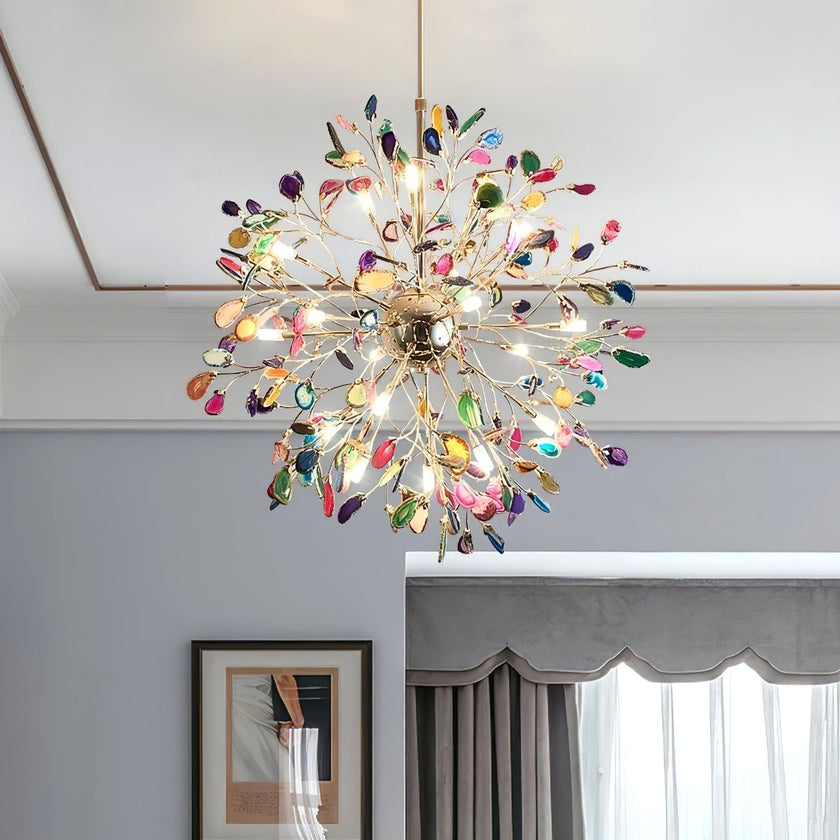 Modern Agate Plug In Chandelier