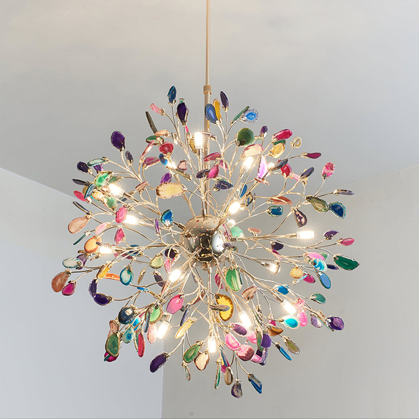Modern Agate Plug In Chandelier