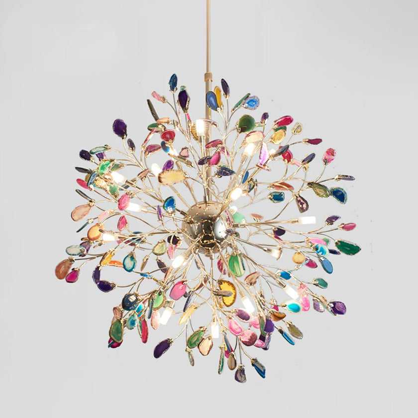 Modern Agate Plug In Chandelier