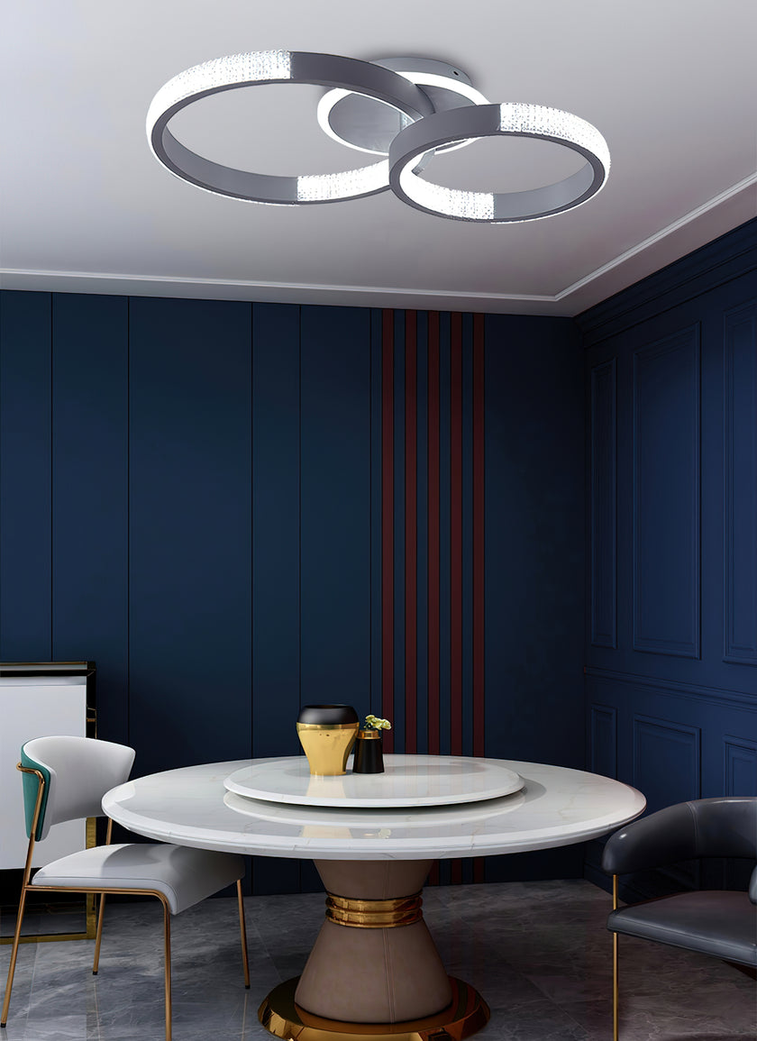 Modern Double Ring Ceiling Lamp – Mooijane