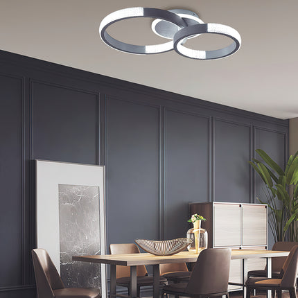 Modern Double Ring Ceiling Lamp