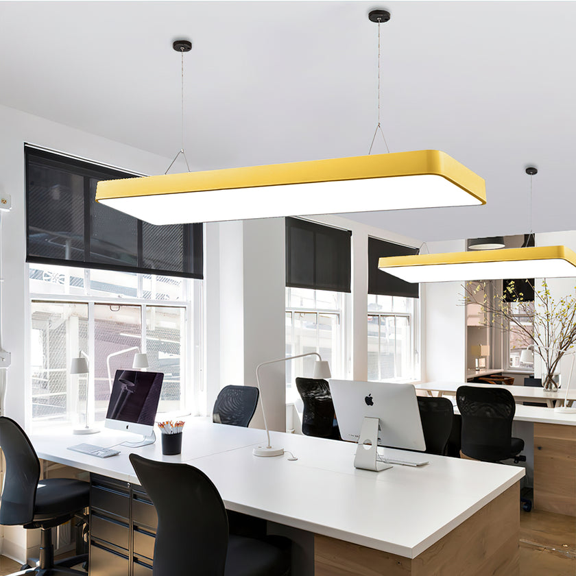 الحديثة قلادة ضوء مكتب مستطيلة LED