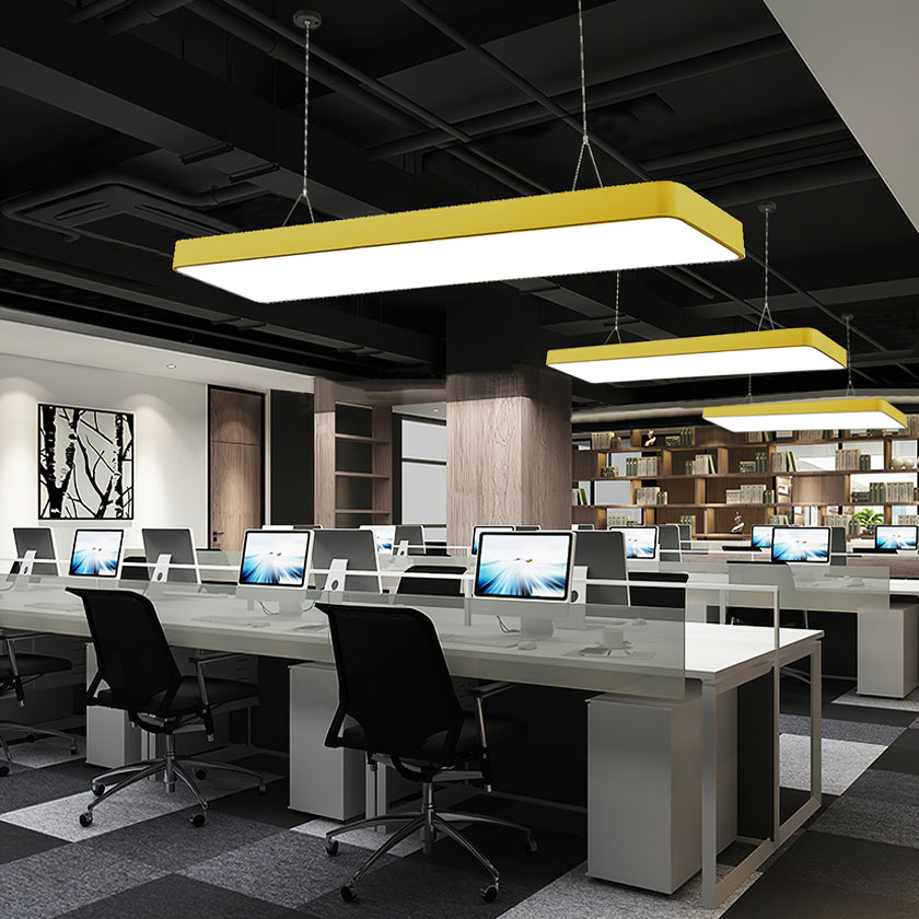 Modern LED Rectangular Office Pendant Light