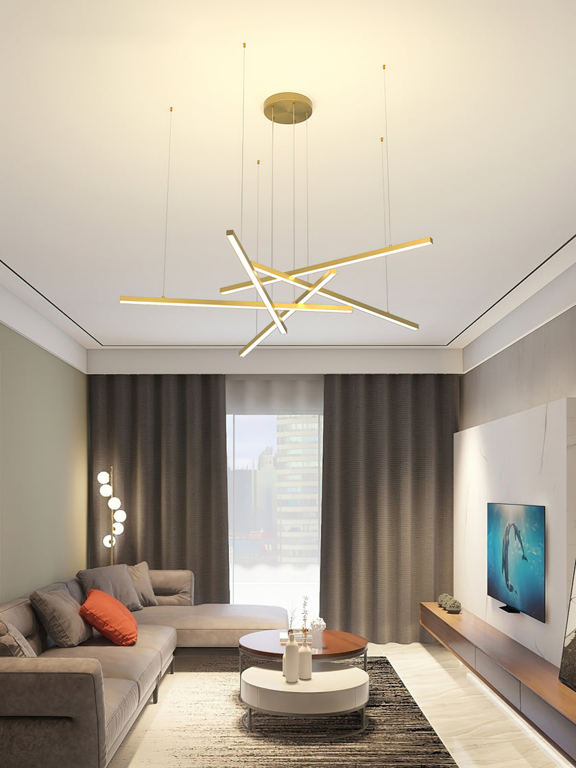 Modern Long Strip LED Chandelier