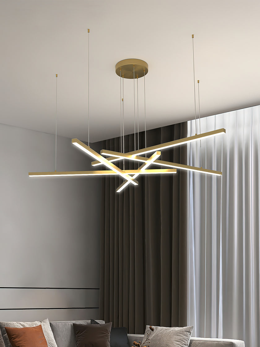 Modern Long Strip LED Chandelier