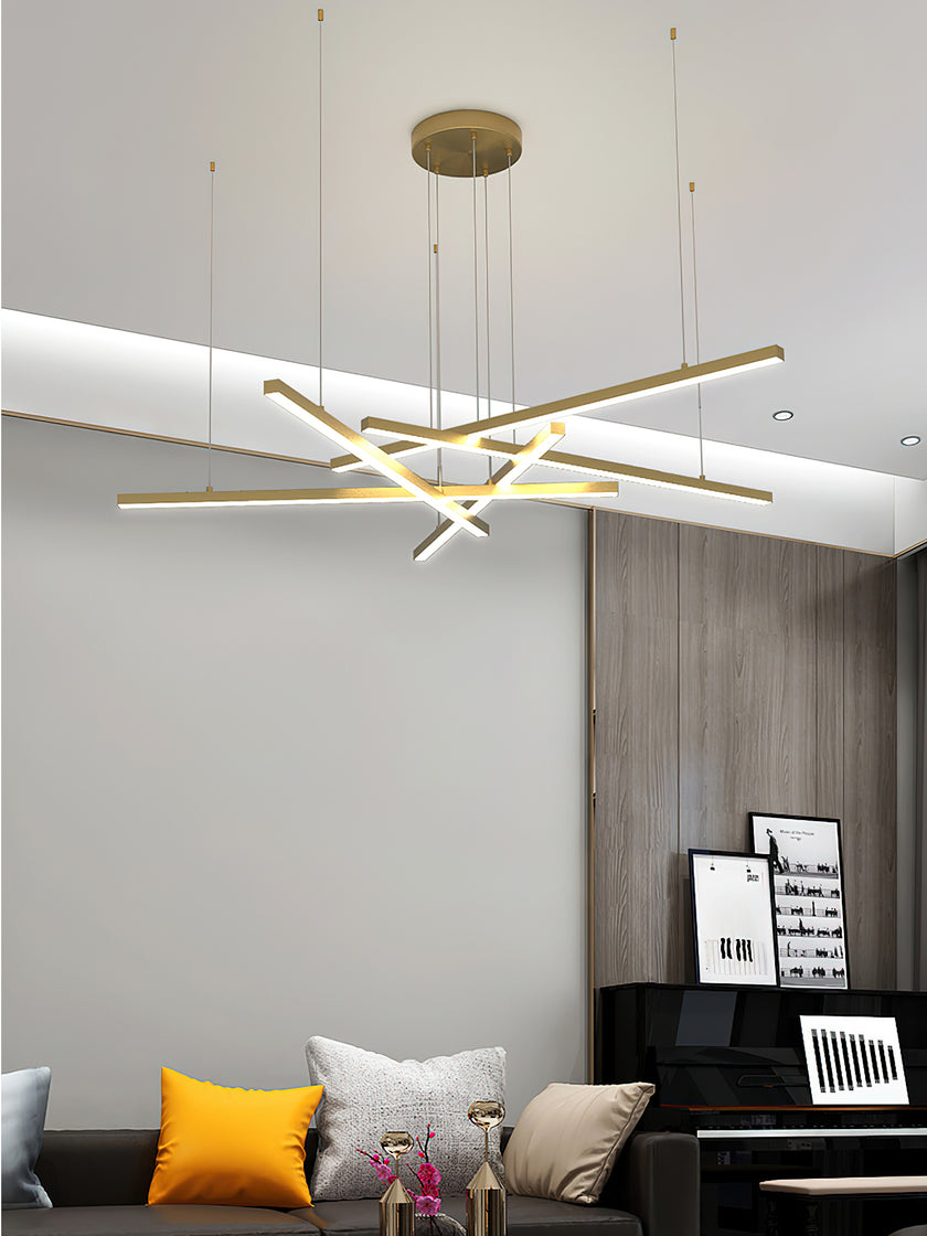 Modern Long Strip LED Chandelier