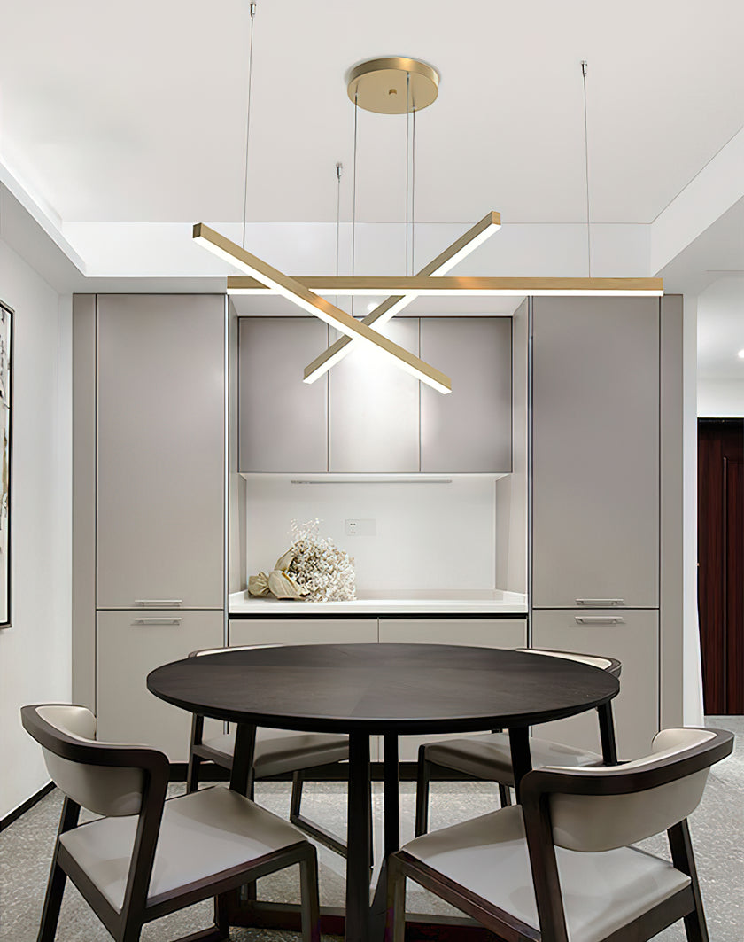 Modern Long Strip LED Chandelier