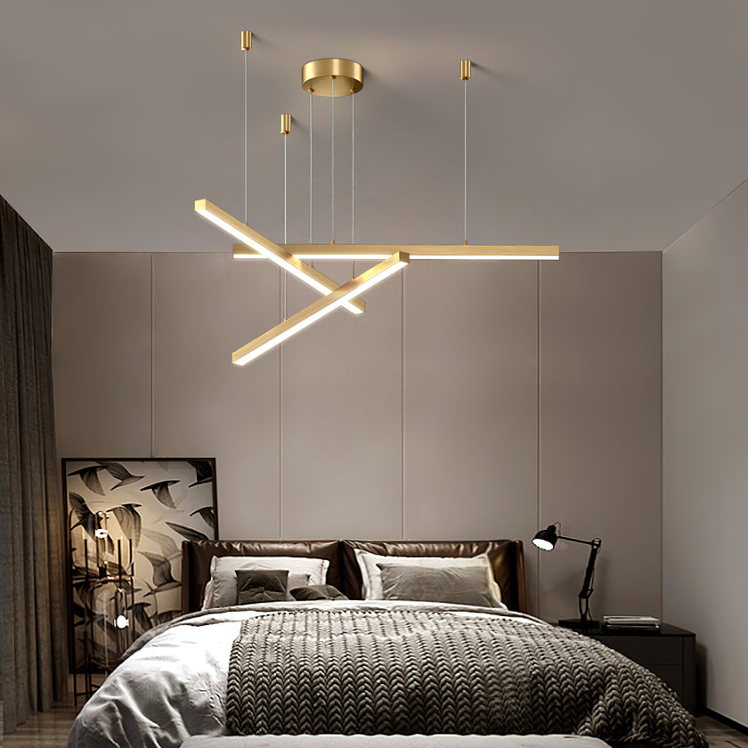 Modern Long Strip LED Chandelier