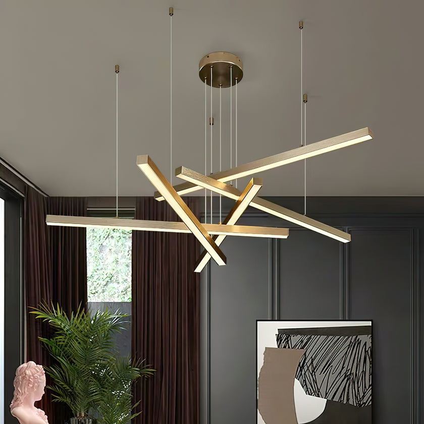 Modern Long Strip LED Chandelier