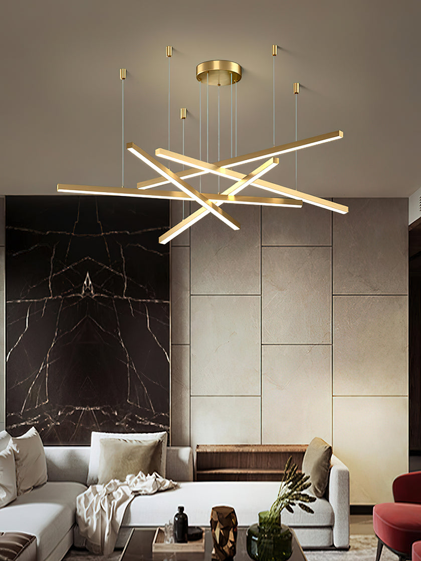 Modern Long Strip LED Chandelier