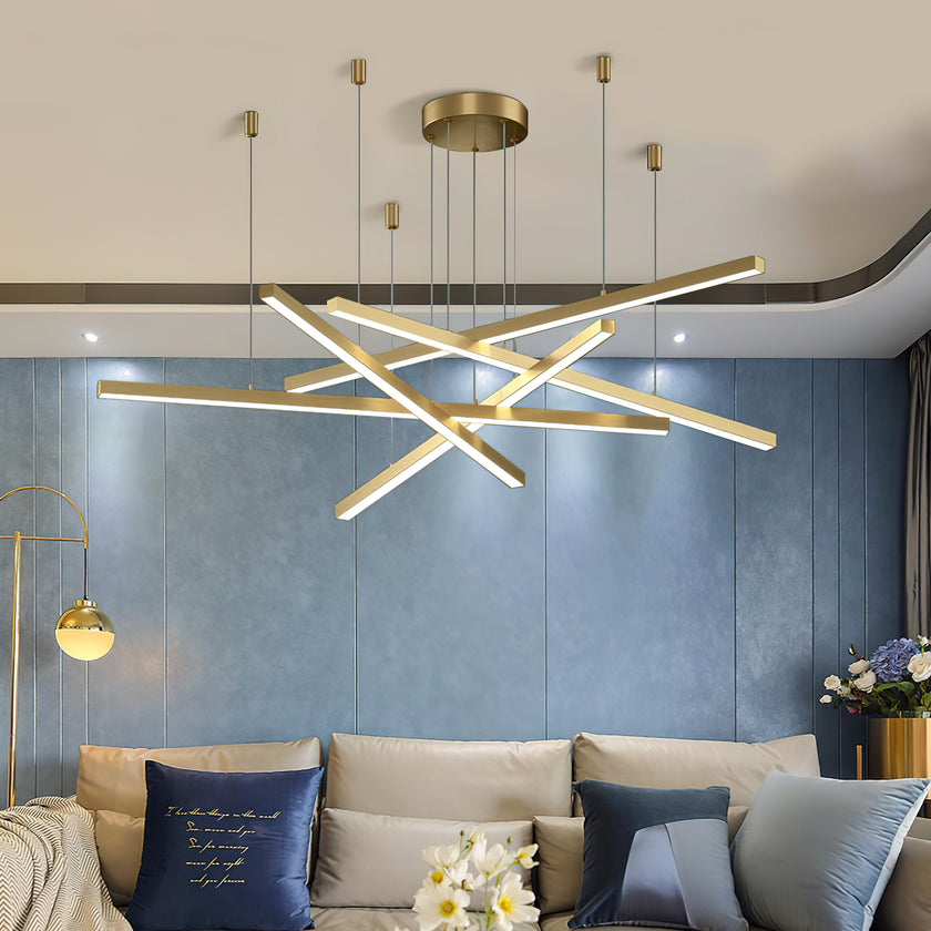 Modern Long Strip LED Chandelier