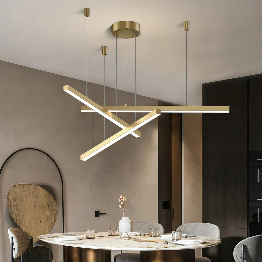 Modern Long Strip LED Chandelier