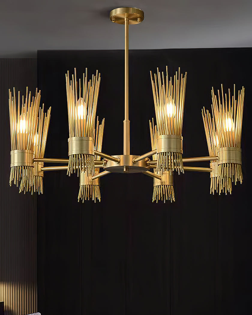 Modern Wagon Wheel Chandelier