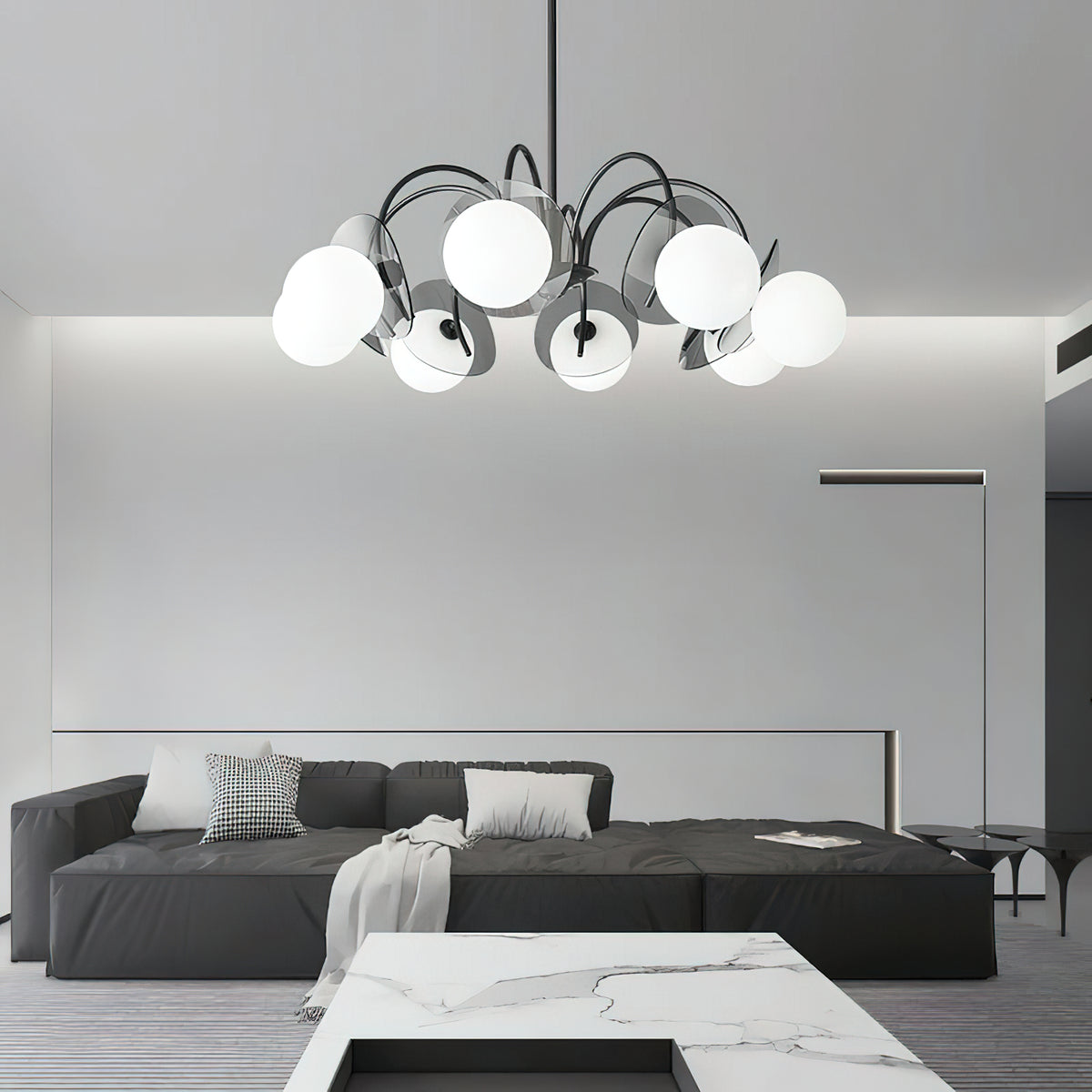 Molecular Spherical Glass Chandelier – detail 2