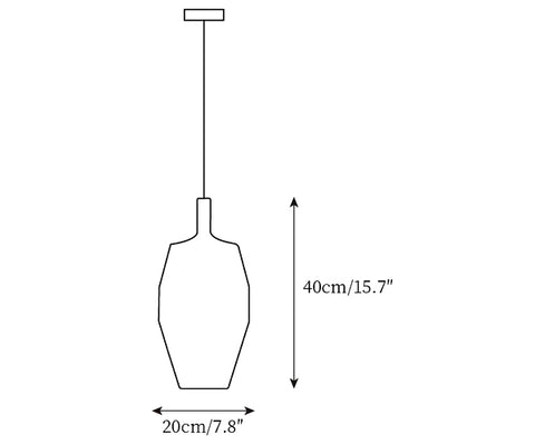 Mom Lampe Suspendue — Plans de dimensions 2