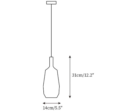 Mom Lampe Suspendue — Plans de dimensions 3