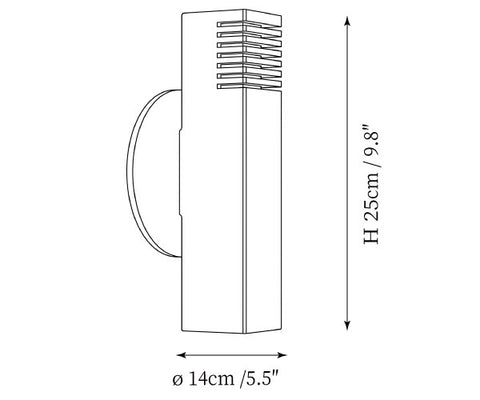 Aplique Montclair — Planos de dimensiones 1
