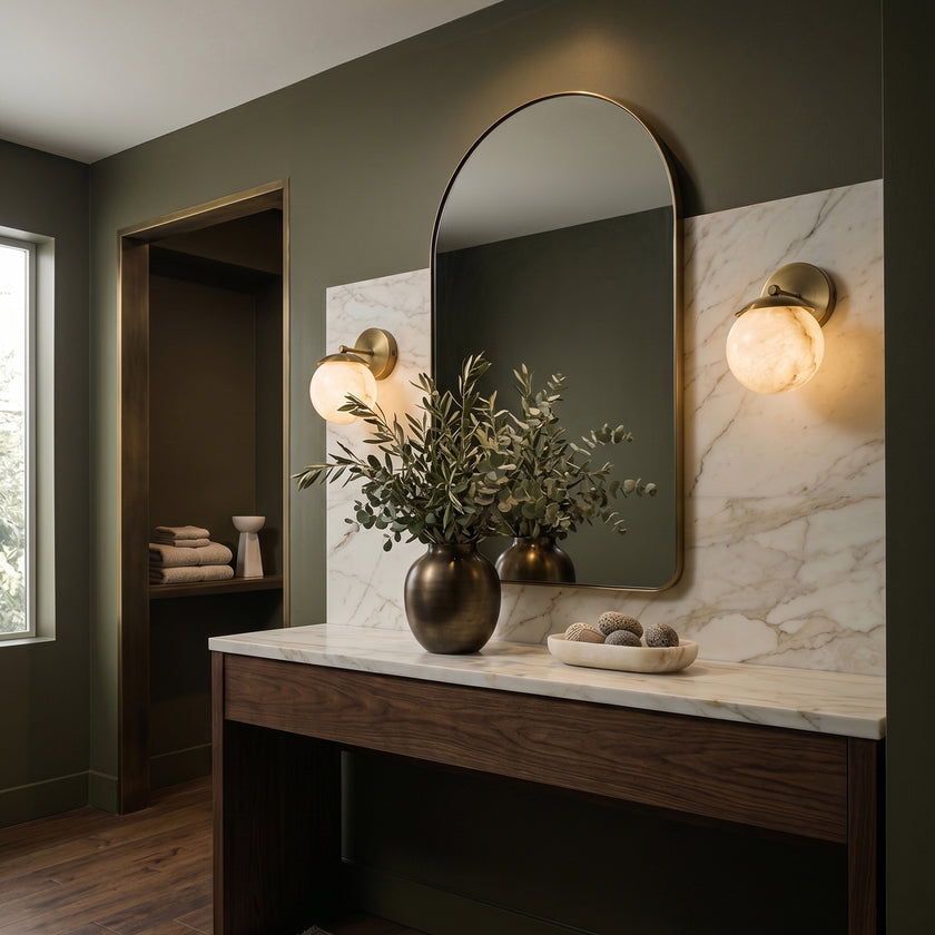 Albisor Alabaster Wall Sconce