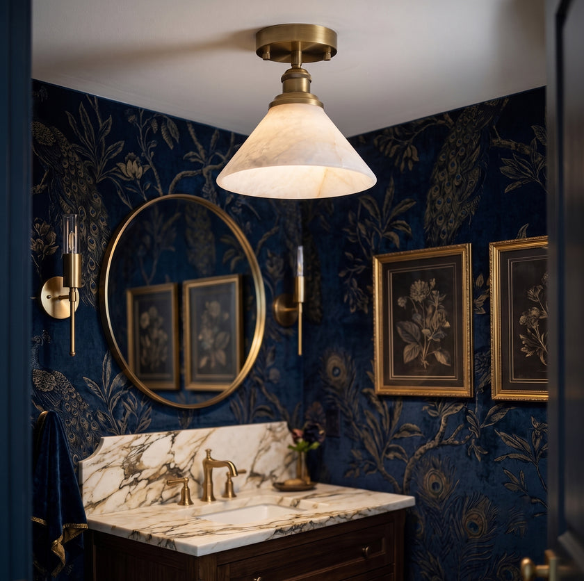 Amelia Alabaster Flush Mount