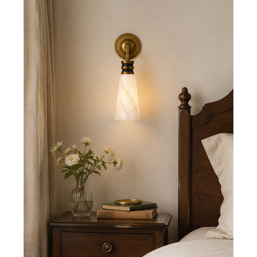 Annulita Alabaster Wall Sconce