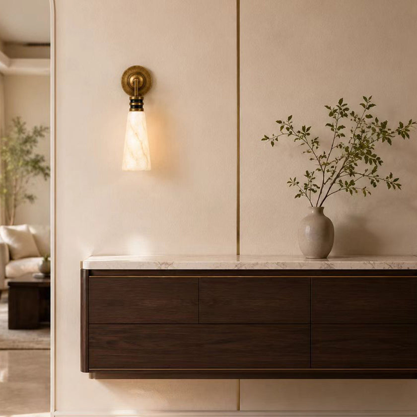 Annulita Alabaster Wall Sconce