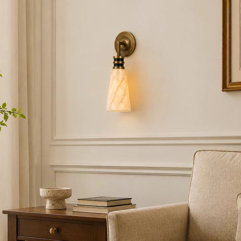 Annulita Alabaster Wall Sconce