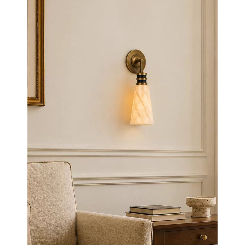 Annulita Alabaster Wall Sconce