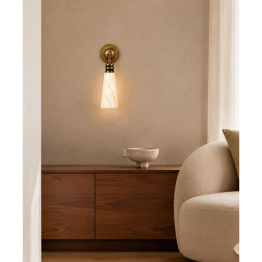 Annulita Alabaster Wall Sconce