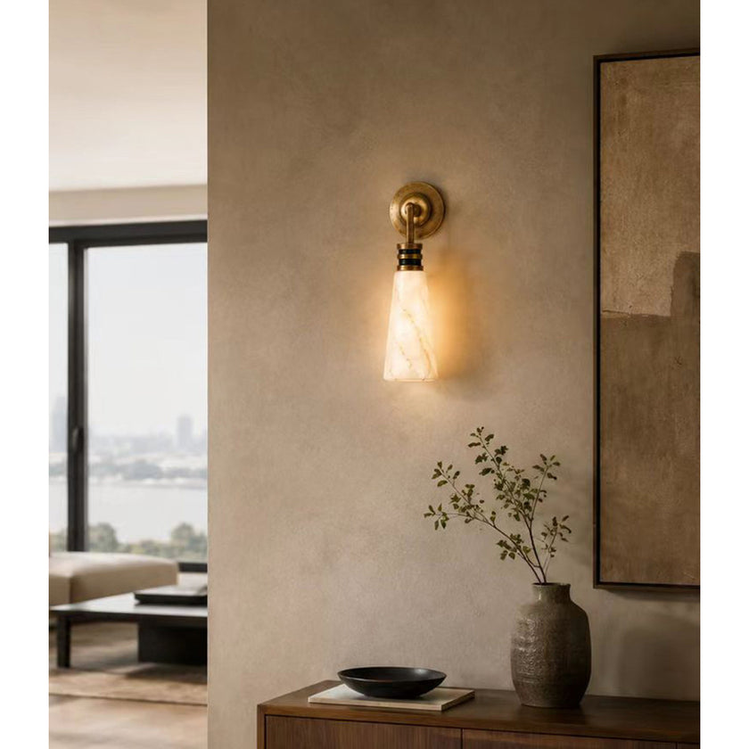 Annulita Alabaster Wall Sconce