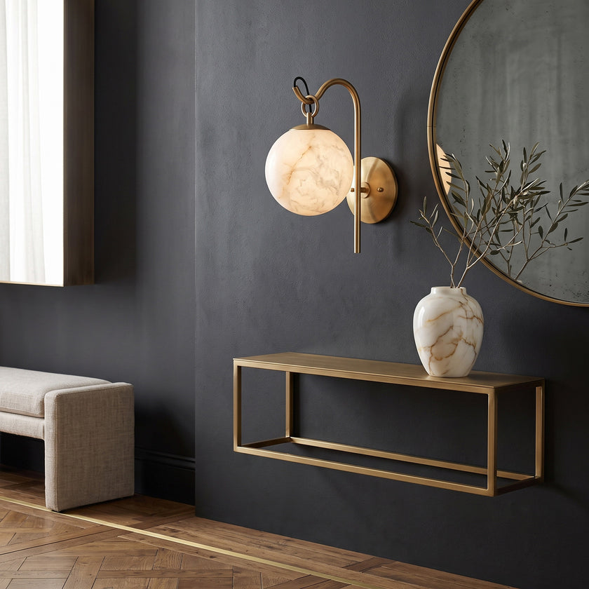 Ansaria Alabaster Wall Sconce