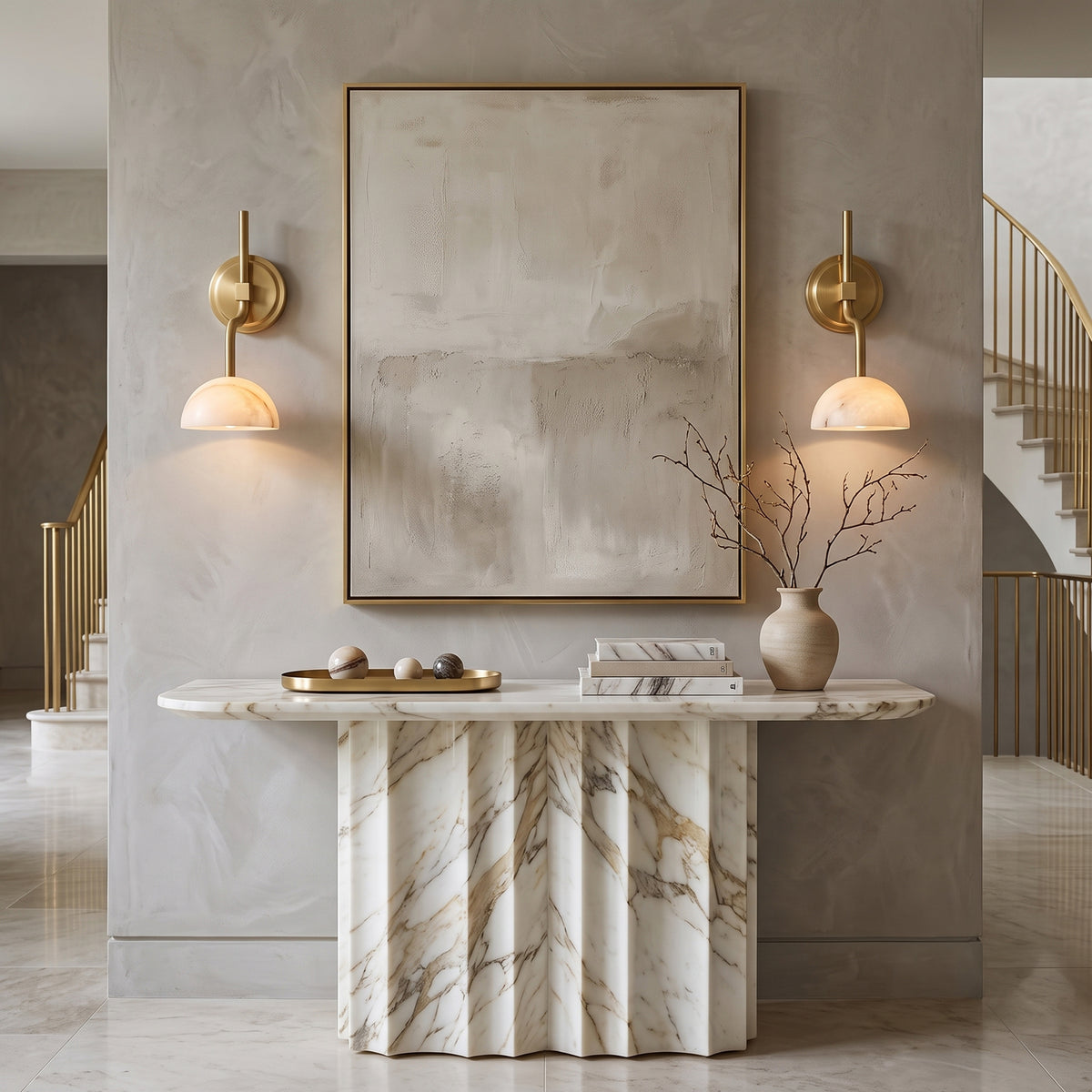 Ardelis Alabaster Wall Sconce – detail 2