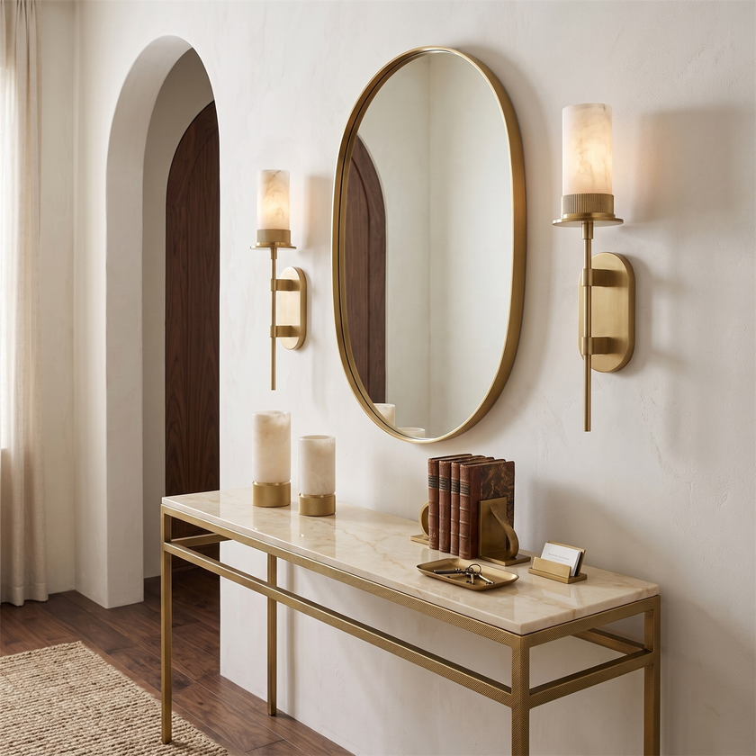 Ashcombe Alabaster Wall Sconce